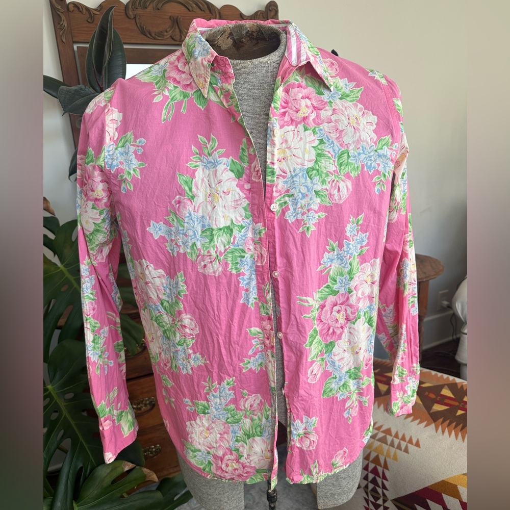 Jones New York Signature women’s floral long sleeve button down size large